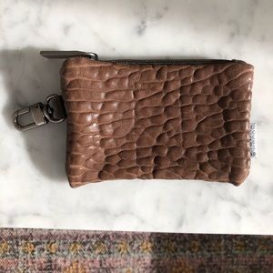 Rough & Tumble small leather card holder with clip